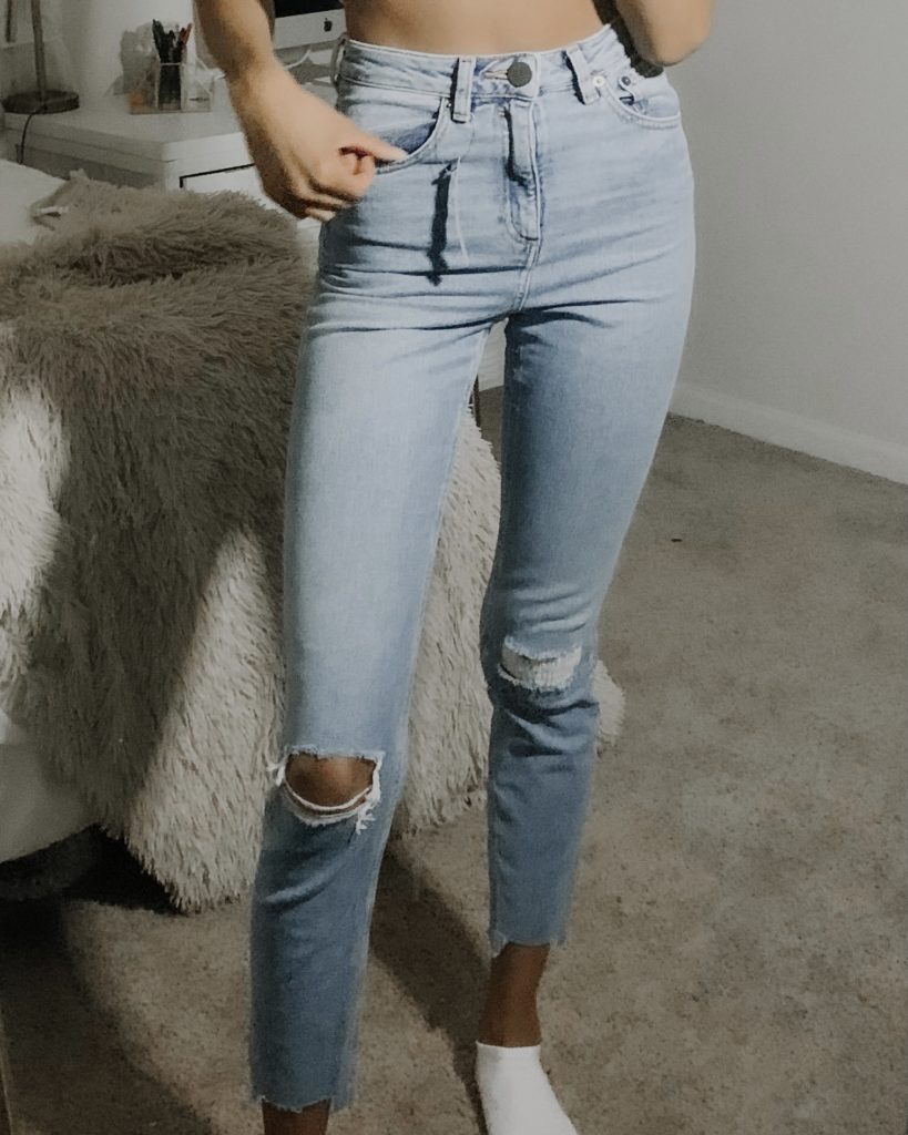 tall ripped mom jeans from ASOS, ASOS clothing haul