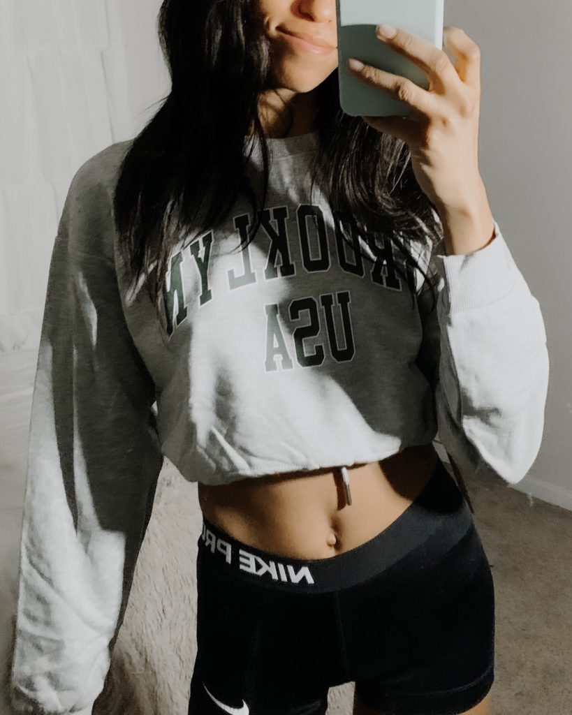 cropped sweatshirt from ASOS, ASOS clothing haul and review